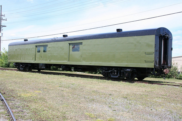 Baggage Car painted without lettering/numbering applied. BRS Collection.