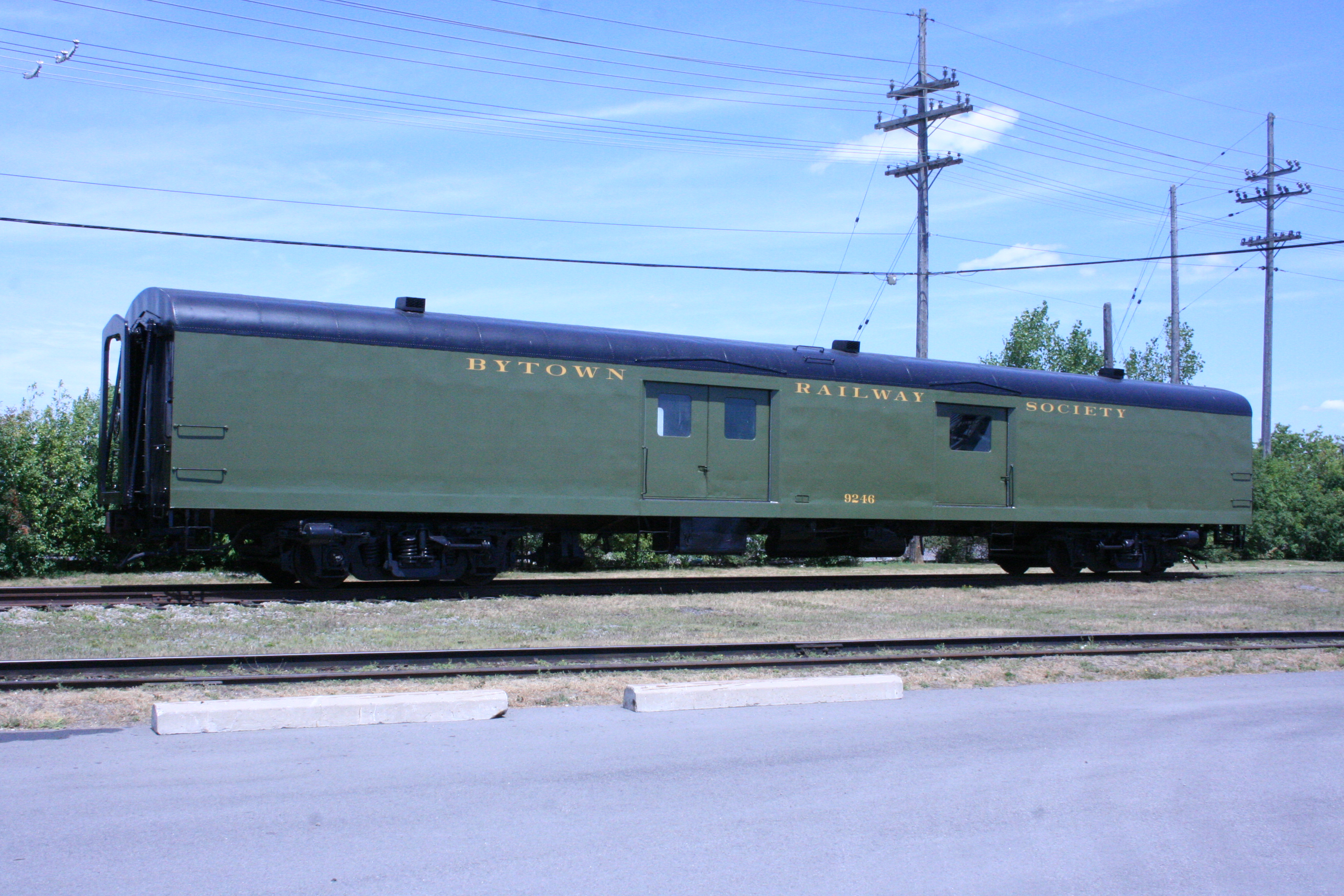 Baggage Car with final lettering applied. BRS Collection.