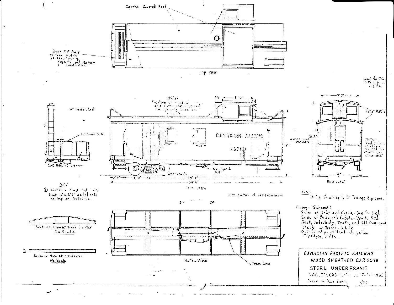 Caboose Drawing. BRS Collection.